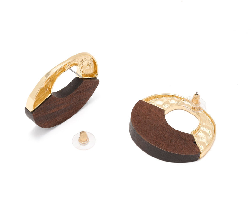 Susan Graver Hammered Look of Nature Earrings — View 2