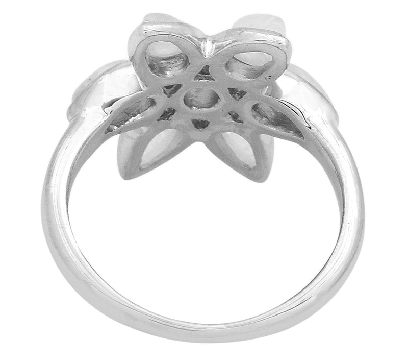 Affinity Gems Rainbow Moonstone Floral Ring, Sterling — View 3