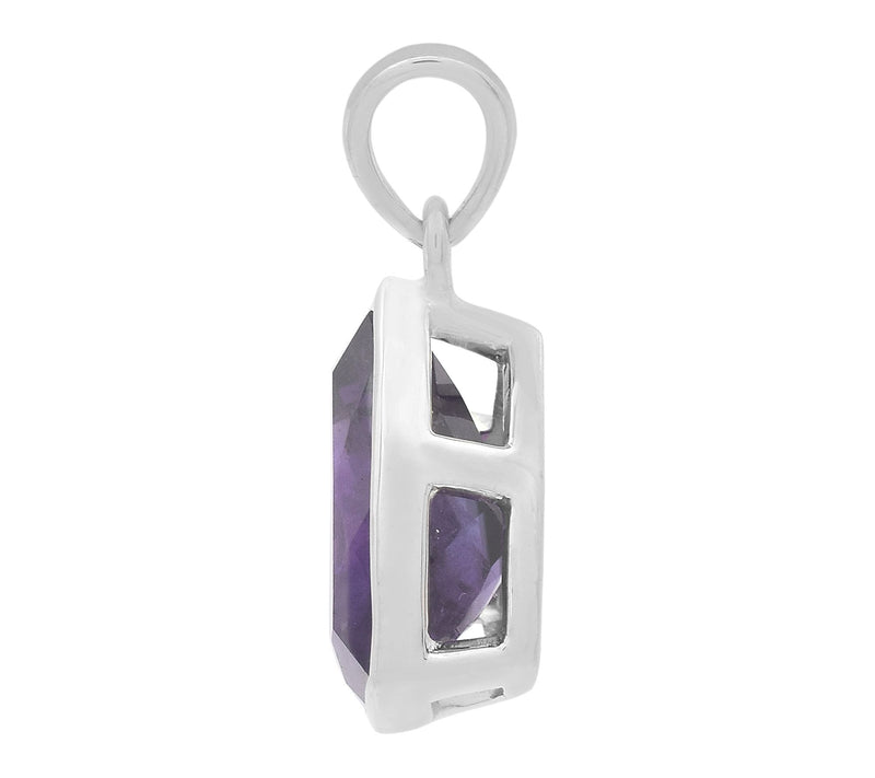Affinity Gems Solitaire Trillion Gemstone Pendant, Sterling — View 4