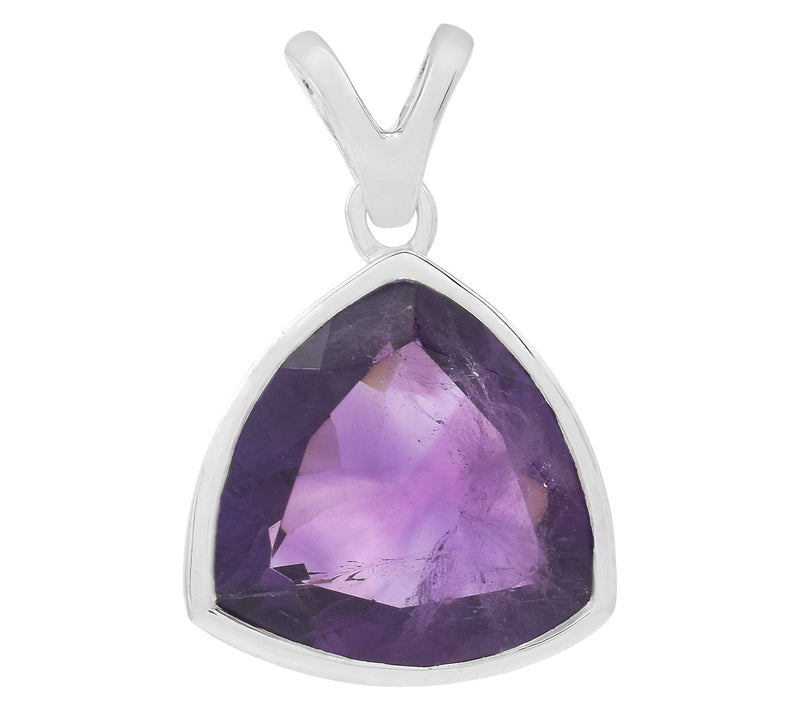 Affinity Gems Solitaire Trillion Gemstone Pendant, Sterling — View 8