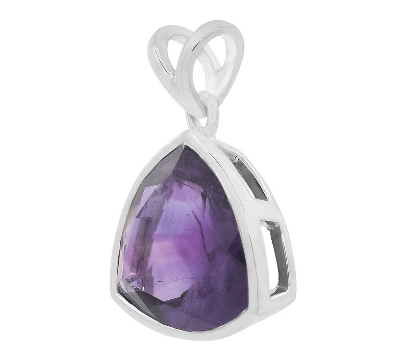 Affinity Gems Solitaire Trillion Gemstone Pendant, Sterling — View 2