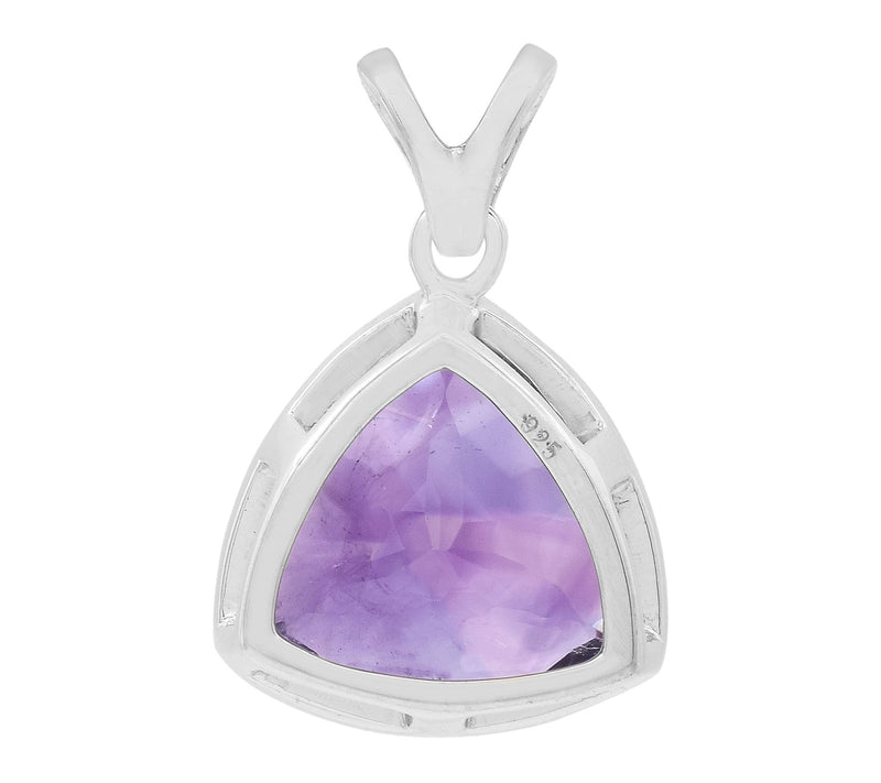 Affinity Gems Solitaire Trillion Gemstone Pendant, Sterling — View 3