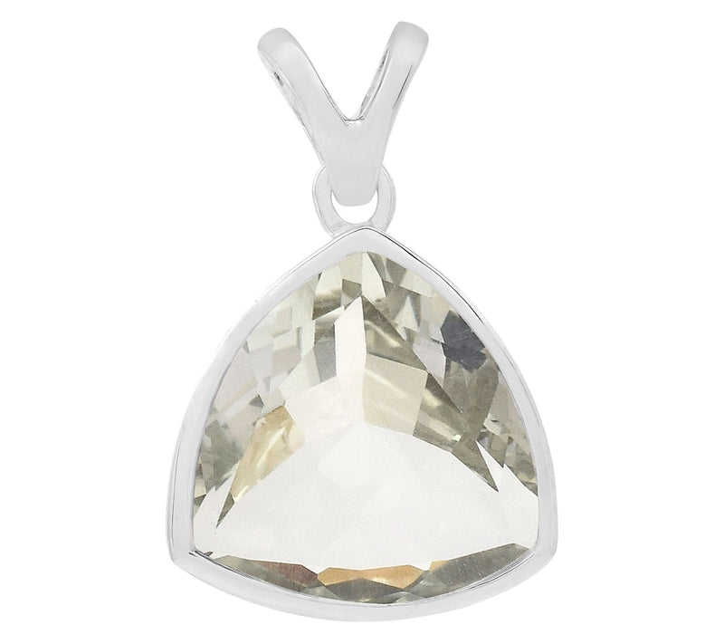 Affinity Gems Solitaire Trillion Gemstone Pendant, Sterling — View 9