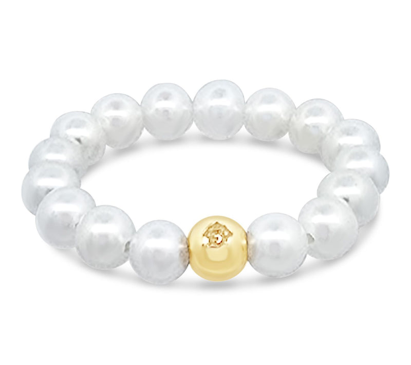 Elyse Ryan 4 MM White Pearl Ring — Main view