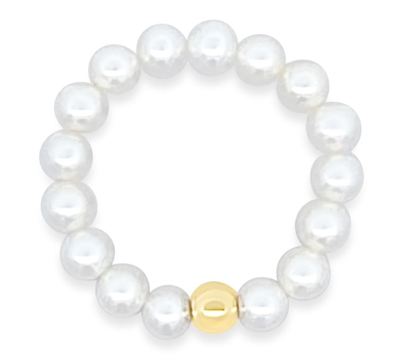 Elyse Ryan 4 MM White Pearl Ring — View 3