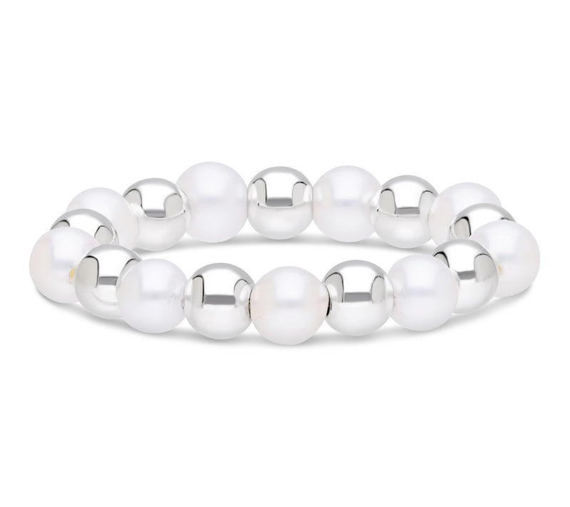 Elyse Ryan Sterling Silver Bead & Cultured Pearl Ring — Main view