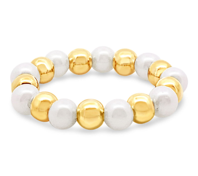Elyse Ryan14K Gold Clad Bead & Cultured Pearl Ring — Main view