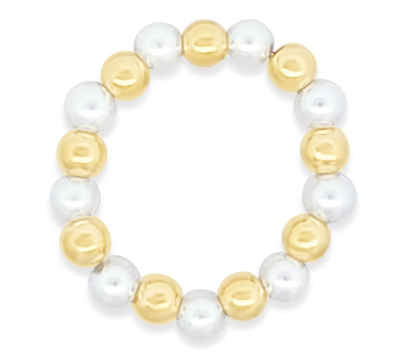 Elyse Ryan14K Gold Clad Bead & Cultured Pearl Ring — View 3