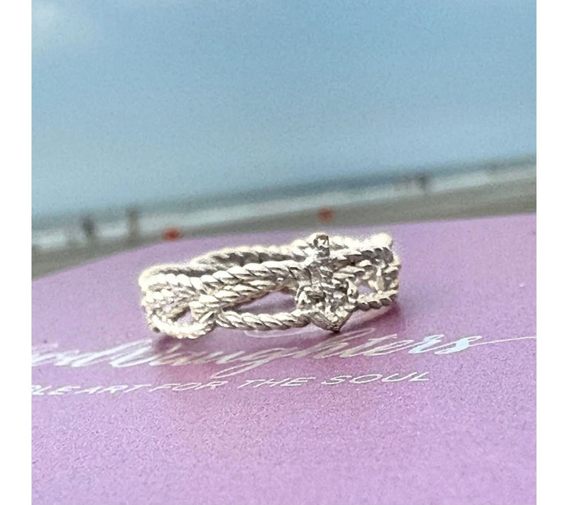 Goddaughters Sterling Silver  Anchor Ring — View 4