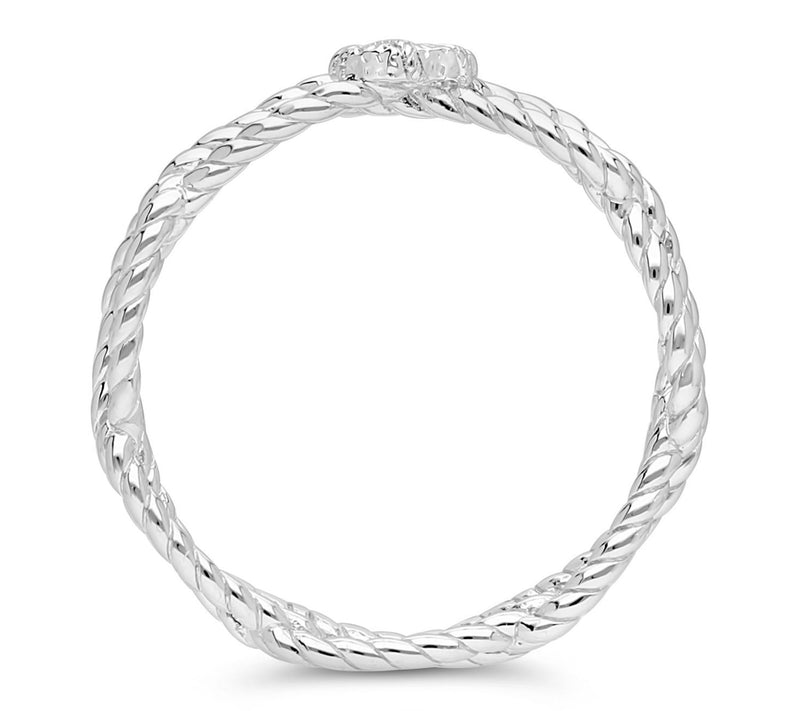 Goddaughters Sterling Silver  Anchor Ring — View 2