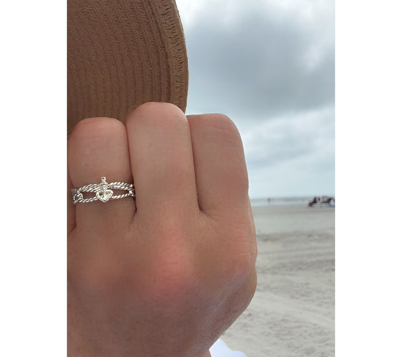 Goddaughters Sterling Silver  Anchor Ring — View 5