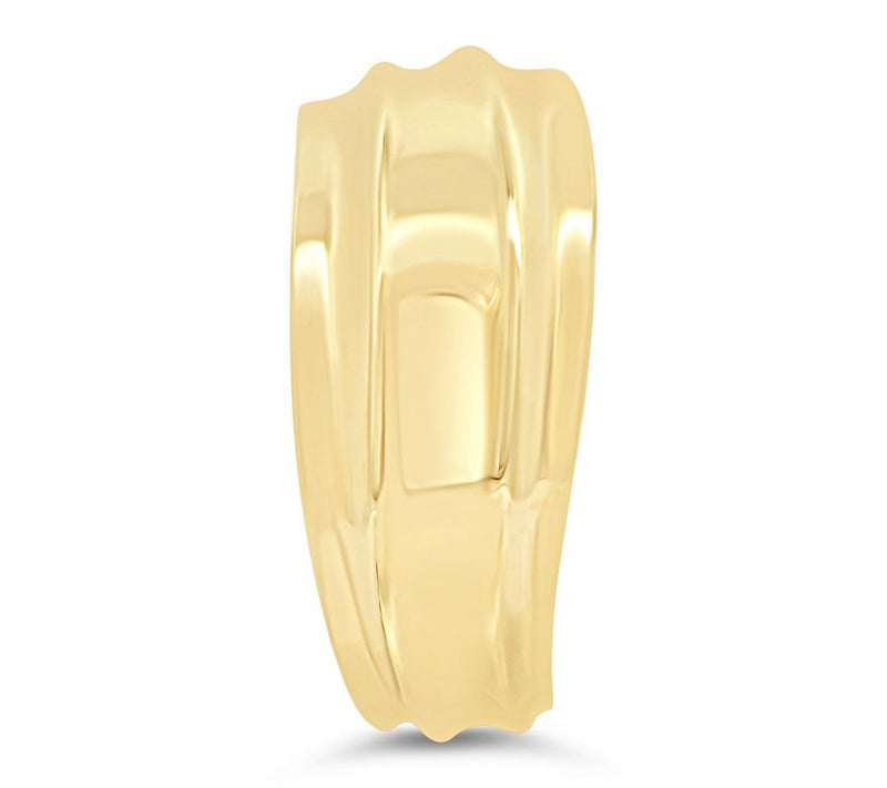 Ariva 18K Gold Clad Polished Curved Band Ring — View 3
