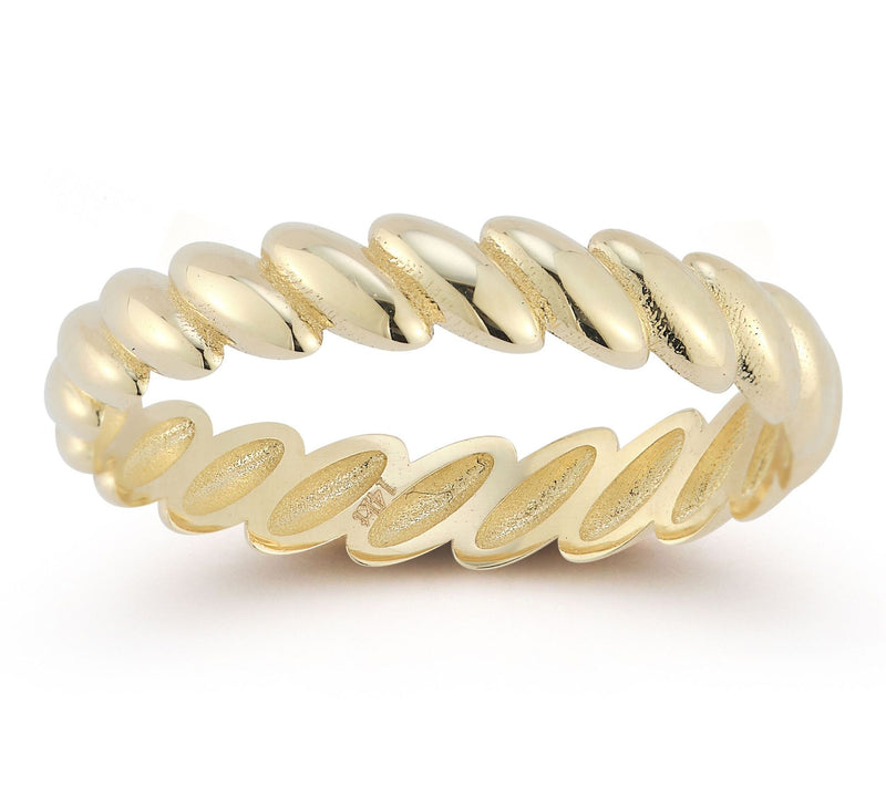 Luminosa Gold Marquise Twist Ring, 14K — View 7