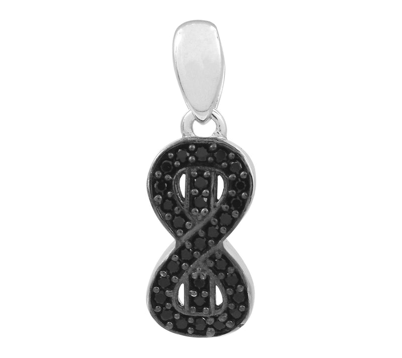 Affinity Gems Black Spinel Pendant, Sterling Silver — Main view