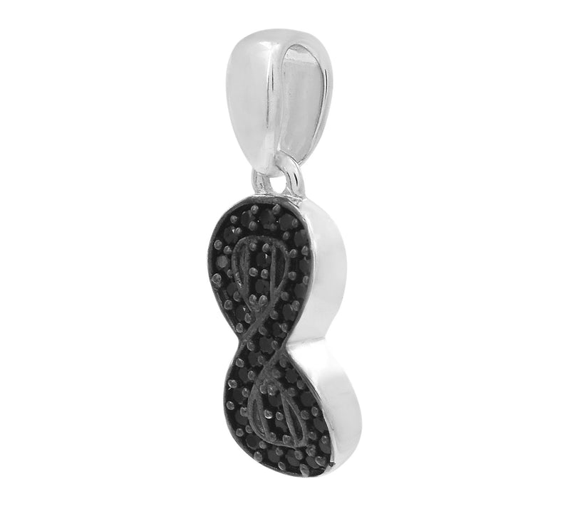 Affinity Gems Black Spinel Pendant, Sterling Silver — View 2