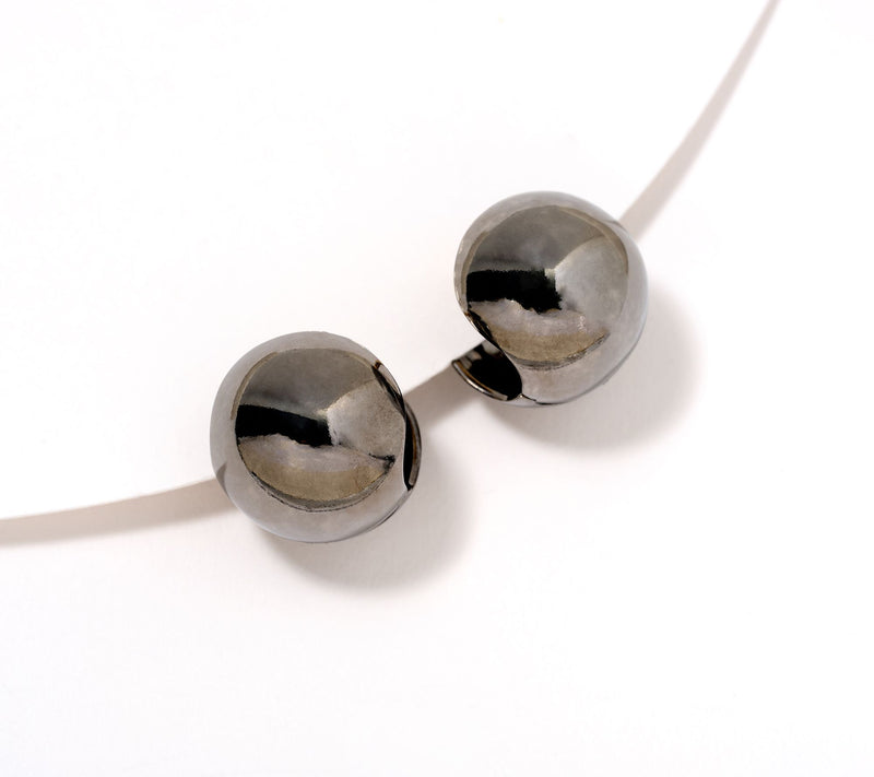 David Markstein Bronze Bold Debut Huggie Earrings — View 10