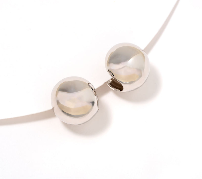 David Markstein Bronze Bold Debut Huggie Earrings — View 12