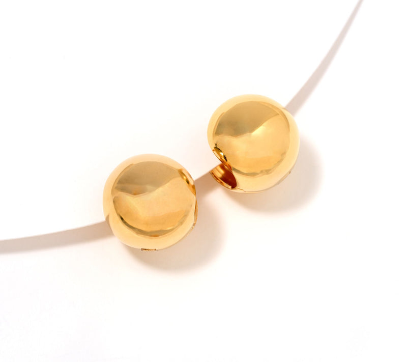 David Markstein Bronze Bold Debut Huggie Earrings — View 13
