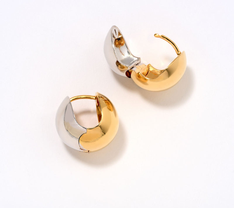 David Markstein Bronze Bold Debut Huggie Earrings — View 2