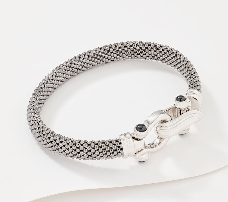 David Markstein Bronze Mesh Status Buckle Clasp Bangle — View 8