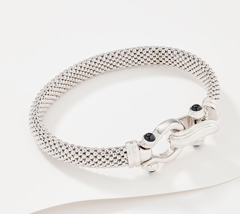 David Markstein Bronze Mesh Status Buckle Clasp Bangle — View 10