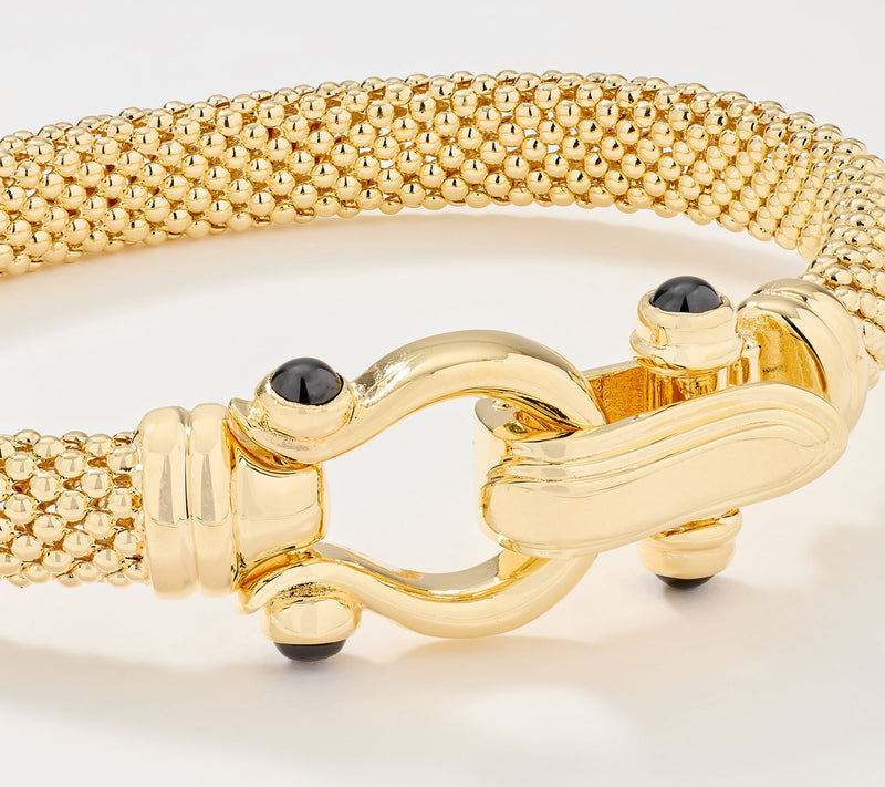 David Markstein Bronze Mesh Status Buckle Clasp Bangle — View 2