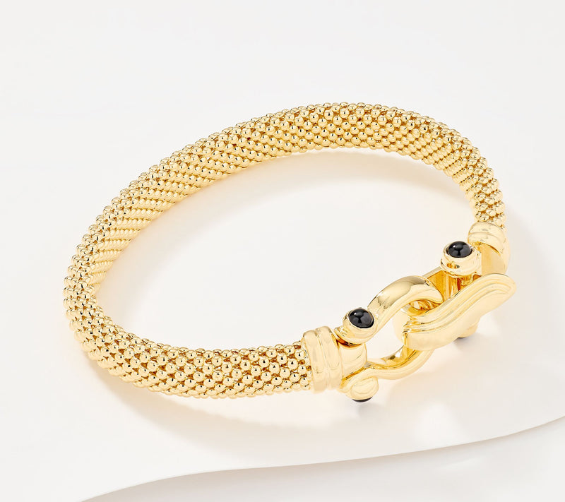 David Markstein Bronze Mesh Status Buckle Clasp Bangle — Main view