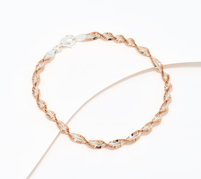 David Markstein Sterling Silver Debut Twisted Herringbone Bracelet — View 16