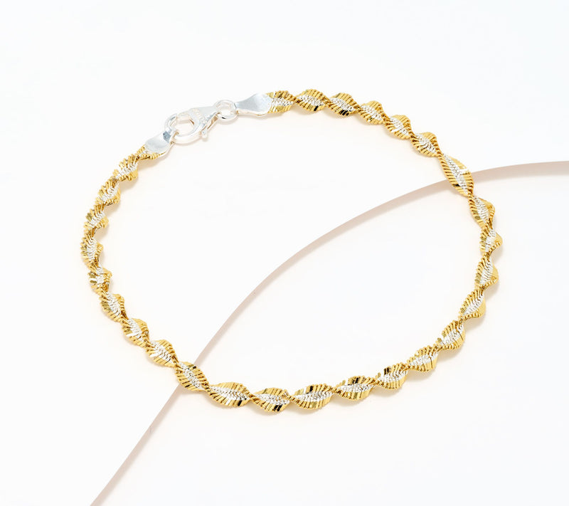 David Markstein Sterling Silver Debut Twisted Herringbone Bracelet — View 17