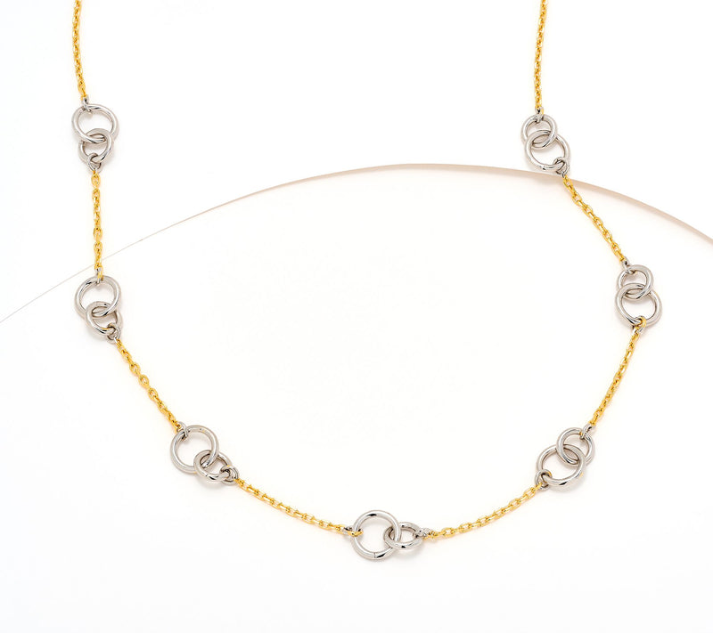 David Markstein Bronze "Two Circles One Love" 17"+3" Necklace — Main view