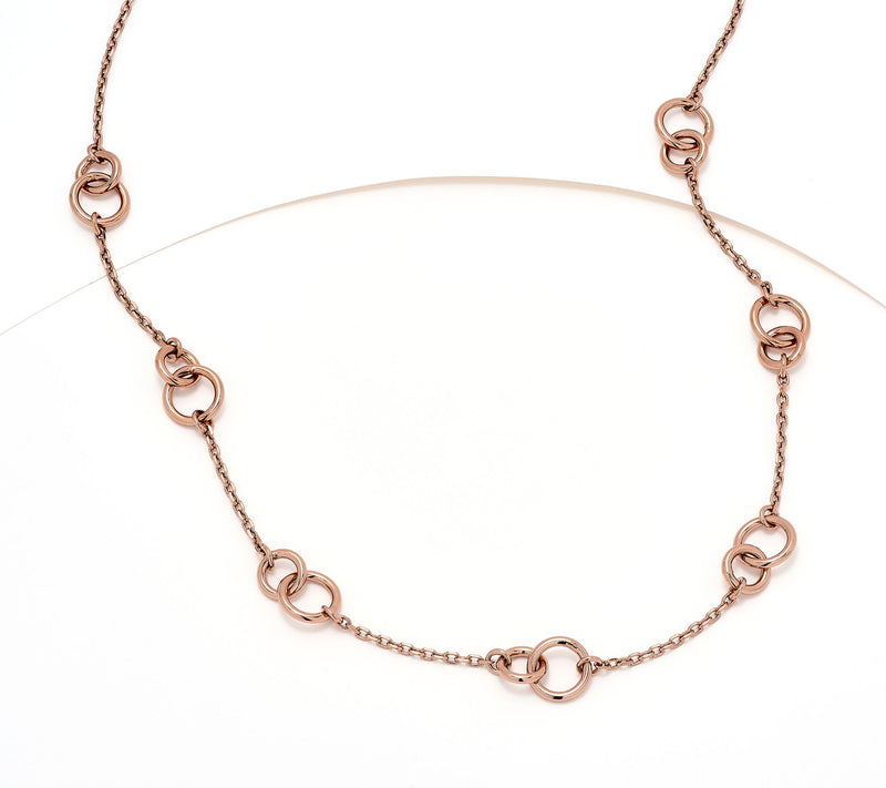 David Markstein Bronze "Two Circles One Love" 17"+3" Necklace — View 11