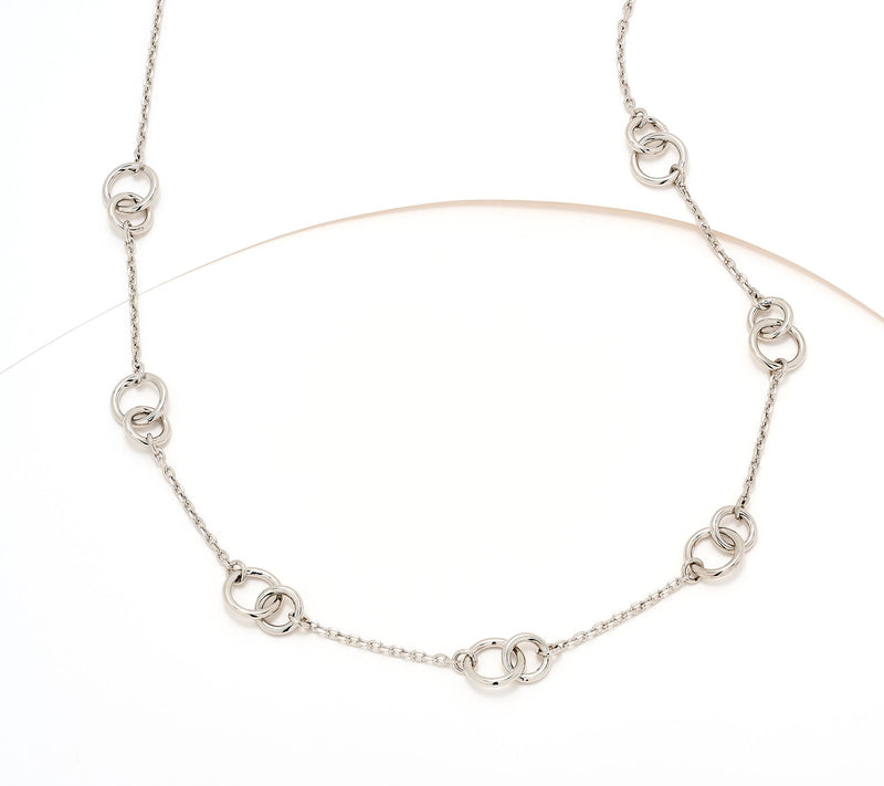 David Markstein Bronze "Two Circles One Love" 17"+3" Necklace — View 12