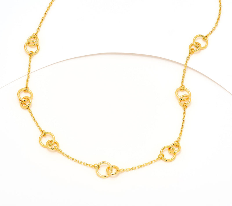 David Markstein Bronze "Two Circles One Love" 17"+3" Necklace — View 13