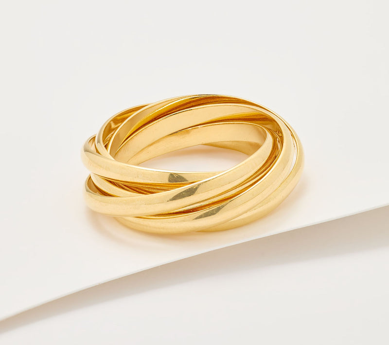 David Markstein Sterling Silver 6 Band Rolling Ring — View 11