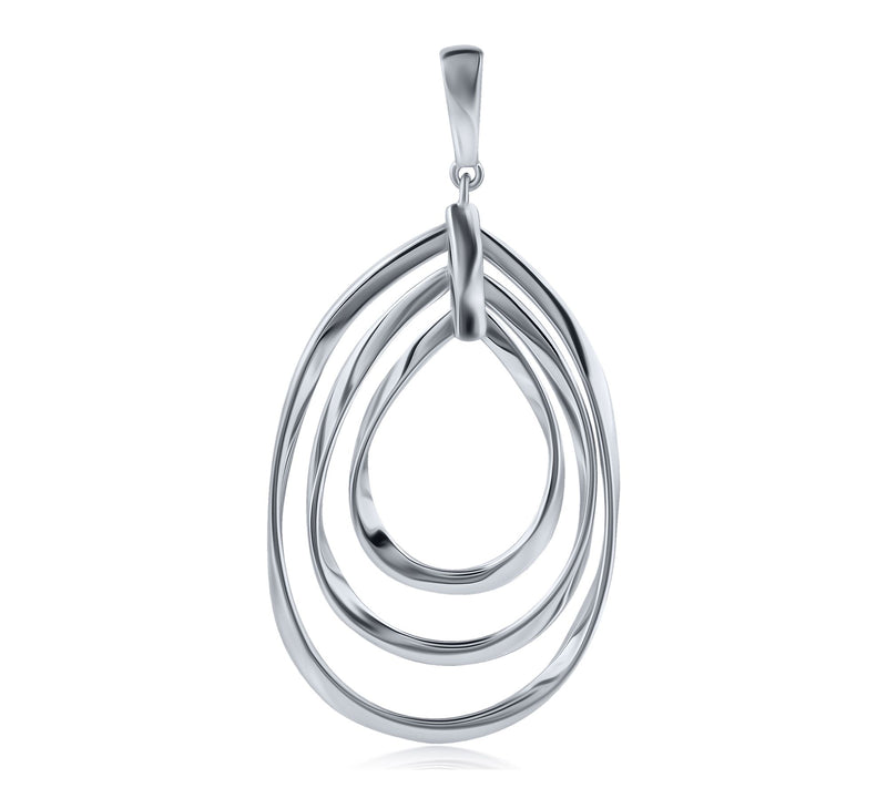 Christian James Sterling Silver Pear Ripple Enhancer, 3.9g — View 5