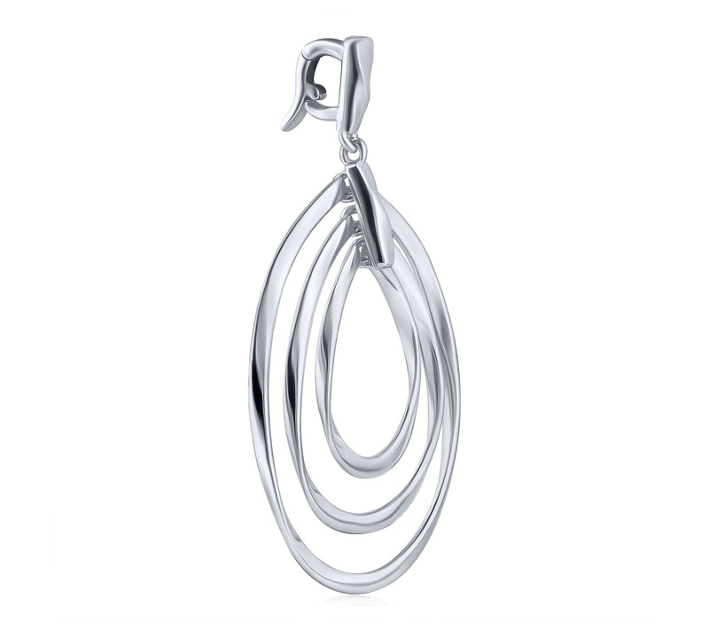 Christian James Sterling Silver Pear Ripple Enhancer, 3.9g — View 2