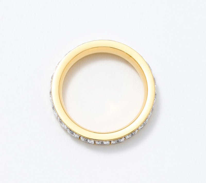 Steel by Diamonique Asscher-Cut Eternity Band Ring — View 2
