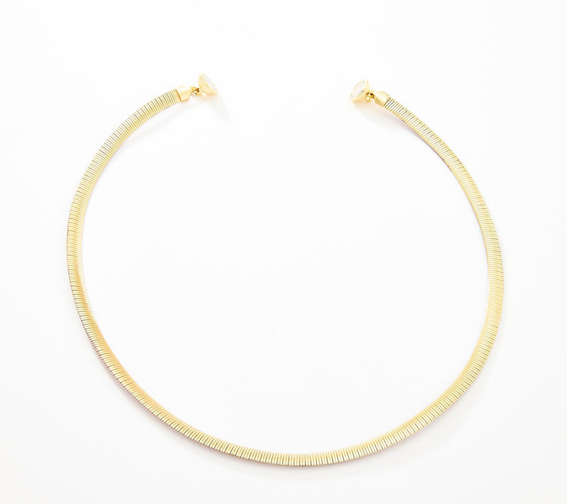 David Markstein 18" Bronze 6mm Reversible Omega Necklace w/ Magnet Clasp — Main view
