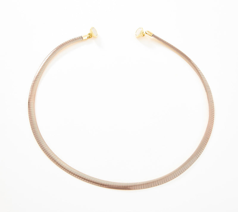 David Markstein 18" Bronze 6mm Reversible Omega Necklace w/ Magnet Clasp — View 10