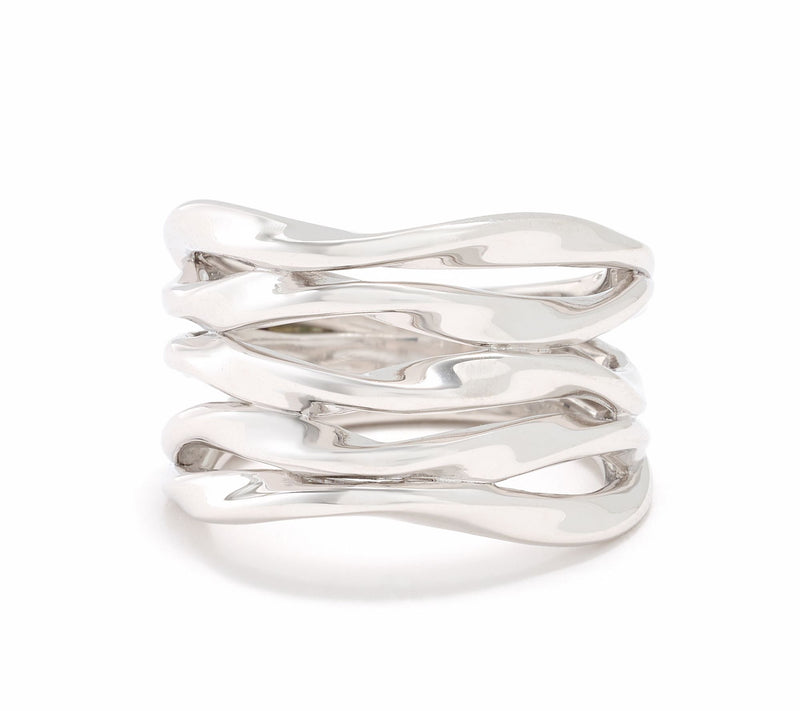 Christian James by Scott Grimes Sterling Silver 5 Band Ripple Ring — Main view