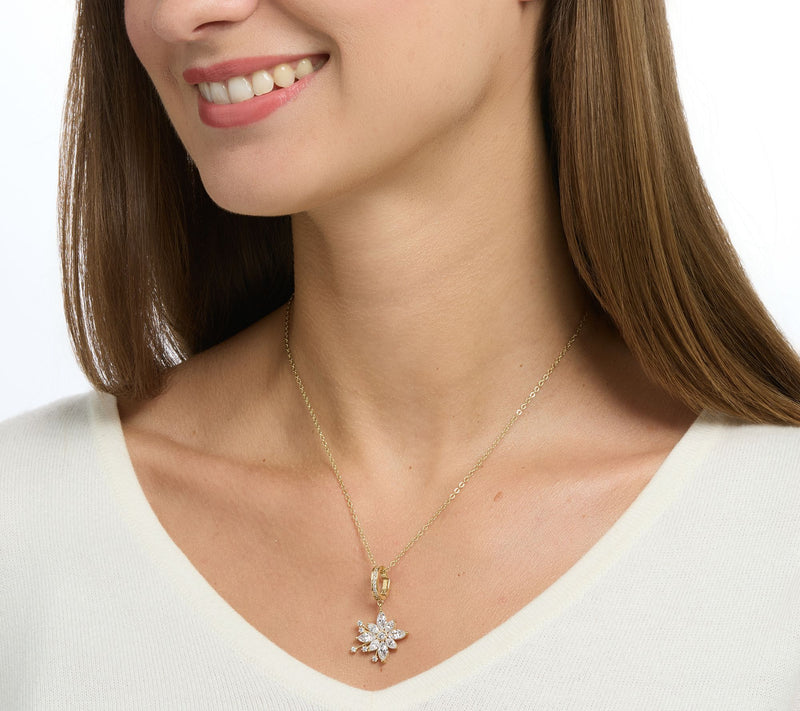 Diamonique x Lulu Frost Flower Charm Enhancer, Sterling Silver — View 5