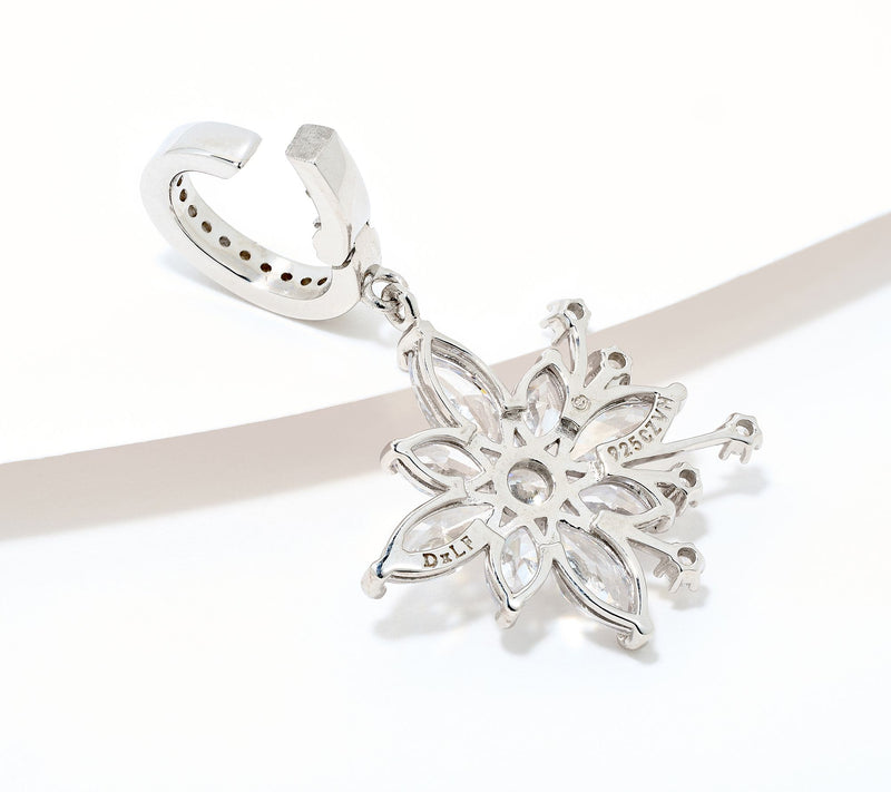 Diamonique x Lulu Frost Flower Charm Enhancer, Sterling Silver — View 4