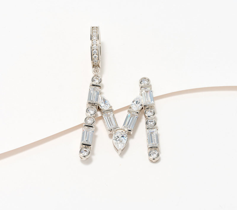Diamonique x Lulu Frost Initial Charm Enhancer, Sterling Silver — View 42