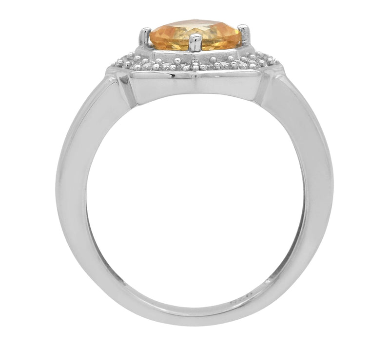 Affinity Gems Multi-Gemstone Halo Ring, Sterling Silver — View 5
