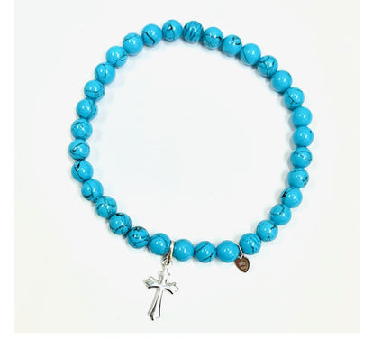 Alkeme Sterling "Bless You" Cross Charm Bracelet