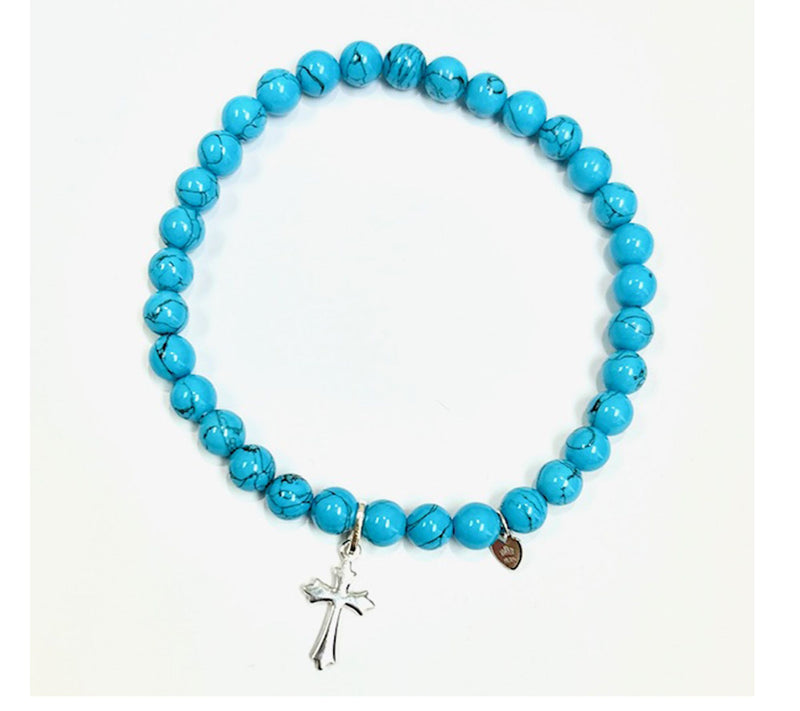 Alkeme Sterling "Bless You" Cross Charm Bracelet — View 4