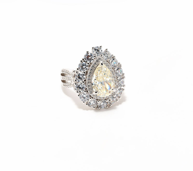 Kathy Hilton x Anna Zuckerman Sunny Isles Pear Ring, Sterling Silver — View 5