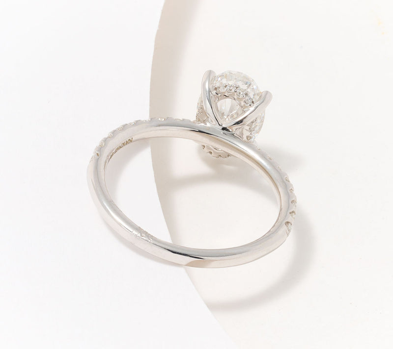 Effy Lab Grown Diamond 2cttw. White Diamond Oval Ring, 14K Gold — View 6