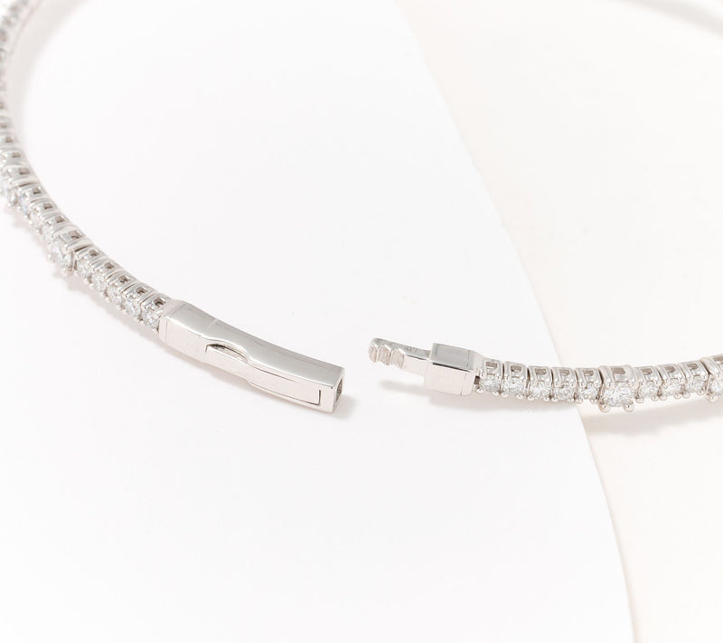 Effy Lab Grown Diamond White Diamond Bangle, 14K Gold — View 6