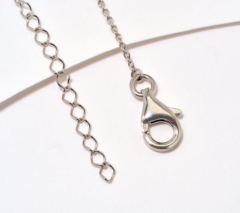 Diamonique x Jennifer Miller Cobblestone Heart Necklace, Sterl — View 5